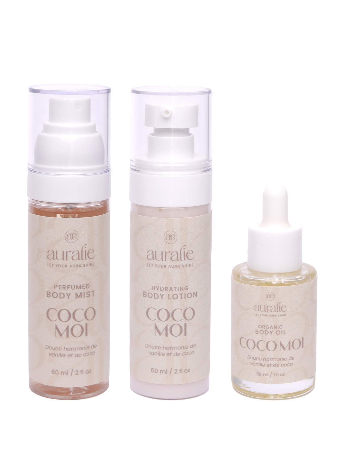Bundle: Coco Moi Body Lotion 60ml + Body mist 60ml + Body oil 30ml ...